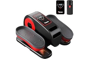 PASYOU Mini Ellittica Elettrica da Scrivania per Casa, Pedaliera Elettrica Esercizi Gambe e Piedi, 12 Velocità Regolabili, Stepper Silenzioso Portatile Pedali da Seduti e Telecomando