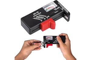 KARELLS Tester per Batteria,Portatile Tester Pile,Battery Tester,Tester Per Volt Batteria,Digital Tester della Batteria di Volt Checker,Per AA, AAA, C, D, PP3, 9V, 1.5V
