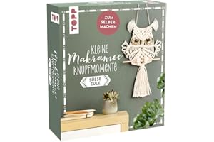 FRECH TOPP Kleine Knüpfmomente: Makramee-Knüpf-Set - Süße Eule: Anleitung und Material für einen Eulen-Wandbehang zum Selber-Knüpfen