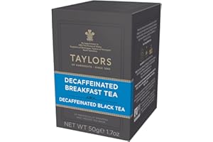 Taylors of Harrogate, Black Tea, Decaffeinated Breakfast Tea, 20 Count Wrapped Tea Bag by 3M