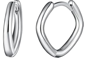 Yumilok Boucles d'oreilles en Acier Inoxydable pour Femmes Hommes Créatifs Créoles Trèfle/Cœur/Rond Boucle d'oreille Cartilage Piercing Bijoux Quotidiennes Décoration Adolescent