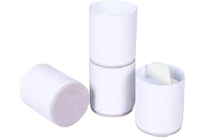 Ezprotekt Bed Risers Heavy Duty Furniture Risers for Sofa Table Couch Lift Height of 2 Inches, Bottom Pad Protect Floors, Solid Steel Offer Strong Support, Set of 4 (White, Round)