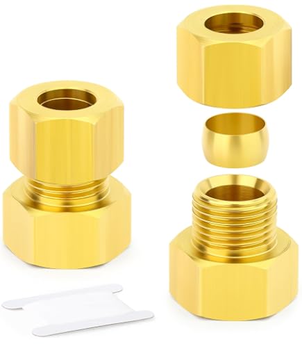 Raccord Compression Droit Laiton G1/2 Femelle X 8 Mm OD – Adaptateur Robinet/Tuyau