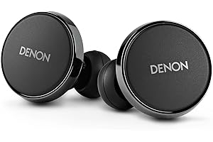 Słuchawki Denon PerL Pro Bezprzewodowe, Bluetooth, aktywna redukcja szumów ANC, dokanałowe, IPX4, Regulowane basy, douszne, 24 godziny pracy z etui, Czarne, USB-C, AHC15PL, Multipoint