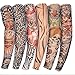 Produktbild SueSupply Armlinge Arm Sleeves Tattoo Ärmel Sleeve Temporäre Tätowierung Anziehen Kostüme Set Tattoo-Armlinge im 6er-Set Tattoo-Fakes
