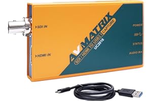 AVMatrix UC2018 Game SDI/HDMI to USB3.1 Gen1(USB3.0) Capture cam Link Card 1080p 60fps Live Streaming (UC2018)