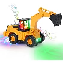 Jouet Pelleteuse Et Camion De Chantier - Véhicule De Simulation En Plastique - Pour Garçons Et Filles - Taille 27.8x17x13cm - Jeu De Construction