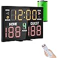 GAN XIN Electronic Scoreboard Portable Digital Scoreboard with Remote Control for Basketball 11 Digits LED Score Keeper