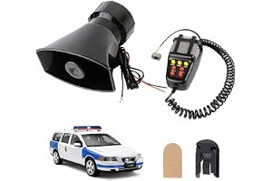 12V 100W bilsiren högtalare med mikrofon - 7 ton hupen och fordonshorn