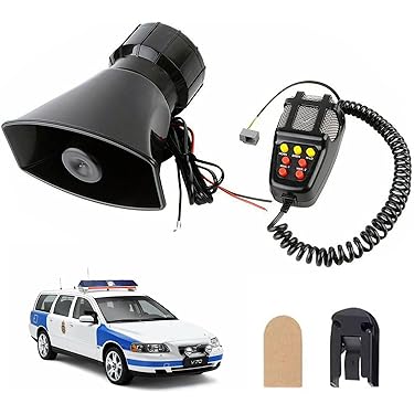 Sirena Auto 12V Con 7 Toni E Microfono - 100W, 130dB Per Emergenze - Foto 3