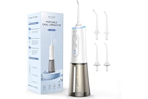 BESTOPE PRO Water Flosser for Teeth Cordless Water Flossers Dental Oral Irrigator with DIY Mode 4 Jet Tips, IPX7 Waterproof,Portable and Rechargeable Water Flosser Teeth Cleaner for Home&Travel