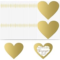 50 Adesivi Gratta E Vinci A Forma Di Cuore - Oro, 70 Mm Per Biglietti E Giochi - Foto 6