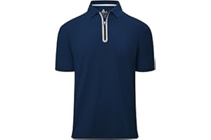 zitysport Poloshirt Herren mit Zipper Kurzarm Basic Polo Hemd Schnelltrocknend Golf T-Shirts Sport Atmungsaktiv Outdoor mit Reißverschluss Shirt Männer Casual Poloshirt
