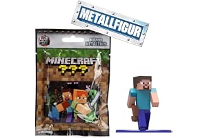 Minecraft 253261000 Nano Action Figure Video Game Nanofigs Blind Pack, Multi-Coloured - Mystery Blind Pack - You will recieve 1pc only - random selection