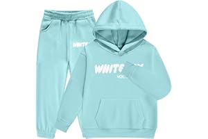 GENERIC Tracksuit Set Kids Girls - Long Sleeve Pullover Sweatshirt and jogging Bottom Outfits Sets for Girls 2 Piece Fashion Y2K Boys Activewear Back to School Jumper Activewear