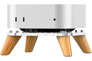 AODUKE Wooden transparent Mac Mini M4/M4Pro Stand Bases, macmini 2024 Computer Host Vertical Dock Holder, Storage Racks Ventilation Holes on The Bottom for Better Heat Dissipation (AJM4-4)