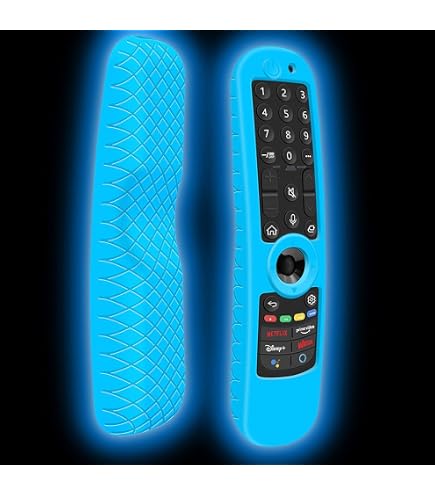 Custodia protettiva in silicone per telecomandi LG TV Glow in The Dark, cover remota per MR650, MR600, MR18BA, MR20BA, MR19BA (verde brillante) – [2 confezioni