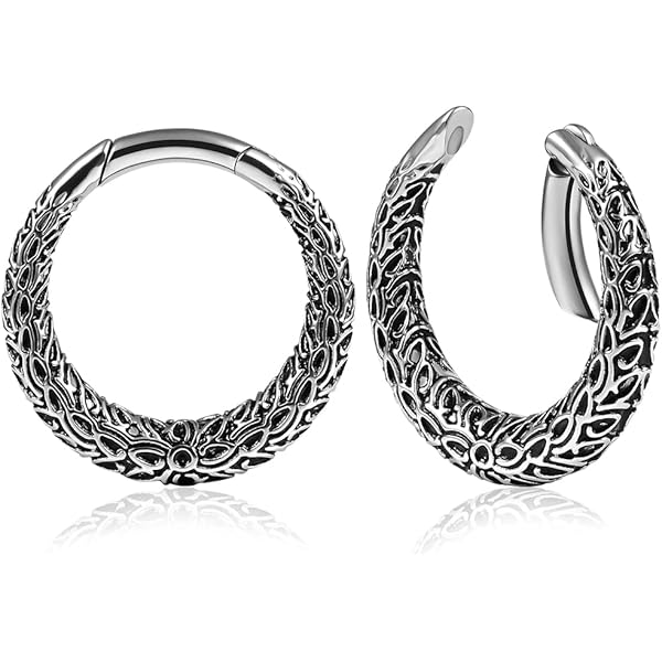 Tappi E Tunnel Per Orecchio 6mm - Acciaio Inossidabile Con Diamanti, 1 Paio - Foto 12