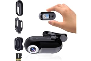 Xilecam Mini Body Camera 1080P with 32GB Card Helmet Camera Body Cameras with Audio and Video Recording Multi-Function Accessory Body Cam（Black）