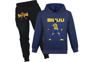 FORLCOOL Unisex Kids Football Kit Casual Tracksuits Football Hoodie and Pants 2pcs Sets