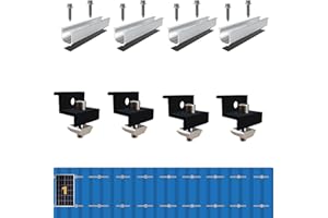 ZeYou - Kit de soportes para panel solar,Soporte para panel solar,Soporte de panel solar,Extremo 30 MM/35 MM Soportes en Z Módulos Solares Paneles fotovoltaicos para techo plano