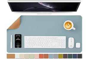 HOMIEAZICOZI Korkowa mata na biurko, dwustronna, podkładka, do biura i domu, do uporządkowania biurka, na akcesoria, idealna duża podkładka pod mysz, jasnoniebieska, 80 x 40 cm