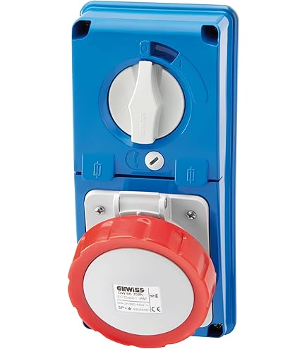 Gewiss GW62204 Presa Fissa 2P+T IP44 16A 230V - Blu