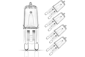 Comyan G9 Oven Bulbs 25W 230V Microwave G9 Oven Light Bulbs 300℃ Heat Tolerant for Oven, 260lm Warm White Dimmable - 5Pack