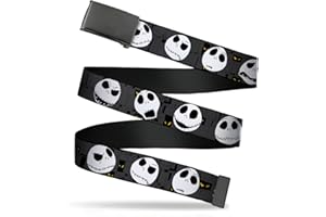 Buckle-Down Unisex-Web Pasek Koszmar przed Bożym Narodzeniem 3,5 cm, wielokolorowy, szeroki rozmiar do 102 cm