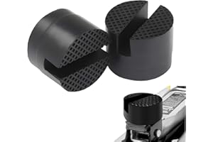 LOTBUN 2PCS Bloque De Goma Protector con Ranura 3T 48mm, Almohadilla De Goma para Gato De con Ranura Goma De Gato Universal para Gato Hidráulico Universal