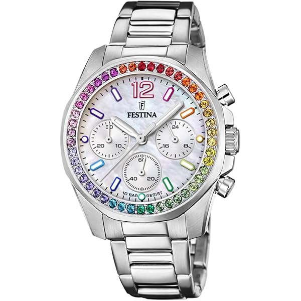 Festina Dameshorloge chronograaf kwarts roestvrij staal F20400/1