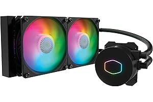 COOLER MASTER CoolerMaster MasterLiquid ML240L ARGB V2, Close-Loop AIO CPU Liquid Cooler, Gen3 Dual Chamber Pump, 240mm Radiator, SickleFlow 120 PWM ARGB, AMD Ryzen AM5/AM4, Intel LGA1700/1200 (MLW-D24M-A18PA-R2)