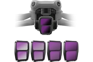 REYGEAK Filtro Air 3 ND, set di 4 filtri ND per DJI Air 3, ND8 ND16 ND32 ND64, accessori per obiettivi droni, vetro ottico HD multistrato, telaio in lega di alluminio
