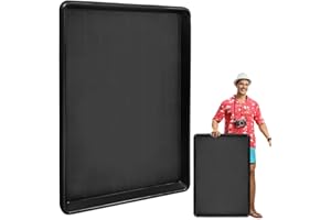 YEXEXINM Extra Large Drip Tray, 35.4 x 24 x1.6 Inches Oil Drip Pan for Under Car Plastic Oil/Fluid Change Pan Black Drain Tray, Multifunctional Oil Catch Pan for Garden Greenhouse Muddy Boots