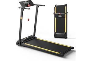 UREVO Tapis Roulant Elettrico Salvaspazio,1-10km/h Tapirulan da Casa Con Tappeto Corsa 16 pollici,Supporto di display LCD,12 Programmi HIIT, Walking Pad Portatile Con pannello di controllo e maniglie