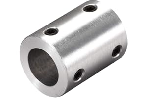 sourcing map 12mm a 12mm Interior Diámetro Rígido Acoplamiento Fijación Tornillo L25XD20 Aluminio Aleación, Eje Acoplador Conector, Motor Accesorios