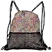 Produktbild RAINNY Drawstring Backpacks Bags,Flowers Clover Petals Mosaic Style Mother Nature Spring Season Baby Childish Kids,5 Liter Capacity,Adjustable