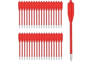 NIKA ARCHERY Crossbow Bolts Arrows 6.3" Plastic Hunting Arrows for 50-80lbs Mini Crossbow Archery Pistol - Fishing Hunting Target Practice