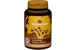 Rainforest Foods Organic Maca Root Capsules 500mg Pack of 120