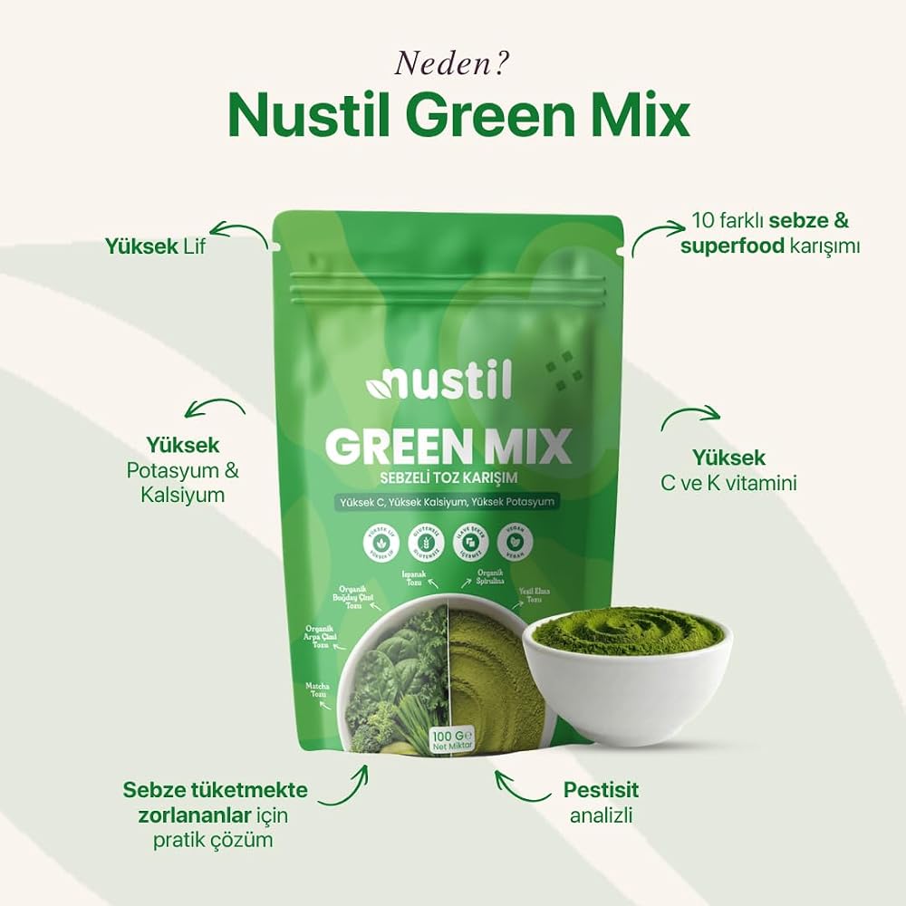Nustil Nutrition Style Green Mix Sebzeli Toz Karışım 100g