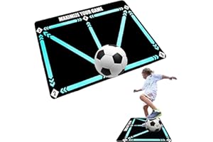 GÉNÉRIQUE Tapis D'entraînement De Pas De Football, Accessoires De Dribble, Bleu Antidérapant - Cadeau pour Les Amateurs Et Enfants