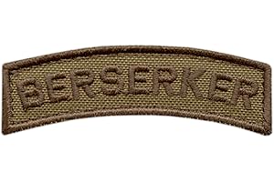 LEGEEON Berserker Shoulder Tab Tan Coyote Viking Norse Icelandic Heathen Army Military Morale Tactical Hook Patch