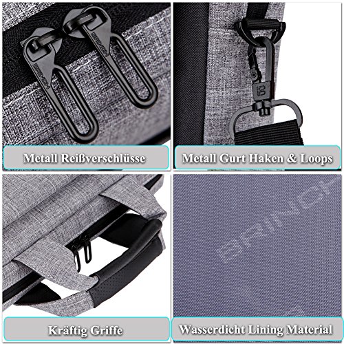 BRINCH Laptoptasche  unisex Messenger Bag Oxford Gewebe Umh  ngetasche Aktentasche mit Tragriemen f  r 17 - 17 3 Zoll Laptop   Notebook   MacBook   Ul