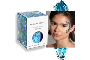 Mermaid Chunky Glitter ✮ Large 30g Jar KARIZMA BEAUTY ✮ Festival Glitter Cosmetic Face Body Hair Nails