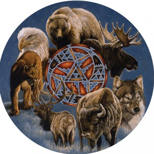 Preisvergleich Produktbild SunsOut 40075 - Behrens: Geister der Wildnis (Rundpuzzle) - Puzzle 500 Teile