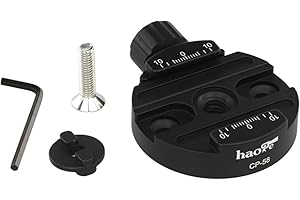Haoge Female to Male Boss Adapter Convertor with 58mm Arca Swiss Compatible Quick Release Clamp for Manfrotto Tripod Ball Head Clamp Replacement