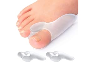 Promifun Zehenspreizer Hallux, 10 Päckchen Ballenkorrektur-Pads mit Separator für Großzehe, Gelschild zur Linderung von Fußschmerzen, Schwielen, Hühneraugen…