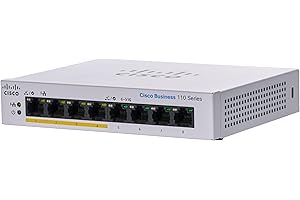 Cisco Business CBS110-8PP-D Unmanaged Switch | 8 porte GE | Partial PoE | Desktop | Ext PS | Limited Lifetime Protection (CBS110-8PP-D)