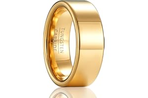SOXEMAN Fedi nuziali da uomo e da donna, gioielli universali in carburo di tungsteno per coppie, anelli da uomo, 8 mm di larghezza, lucidati, design semplice e lussuoso