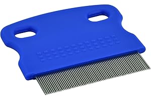 MELGO 1 Pcs Cat Combs, Flea Comb for Cats, Dogs,Lice Tear Stain Remover Combs Fine Tooth Grooming Removal Tool (Blue)